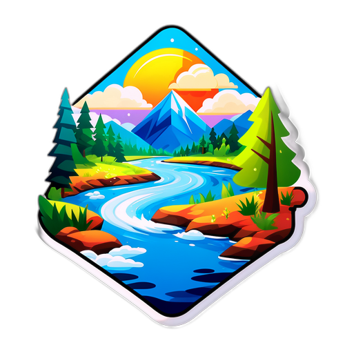 Чтение с яркими элементами: река и природа, контрастирующие с алмазным небом