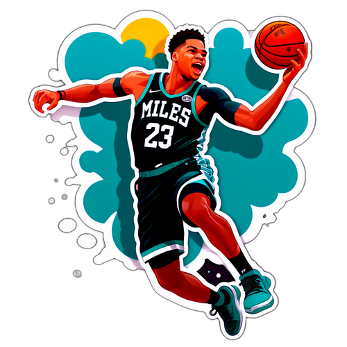 Explosive Dunk Sticker of Miles Bridges