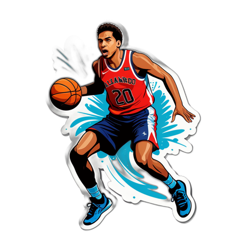 Diseño de una pegatina con los mejores movimientos de Alejandro Tabilo en la cancha