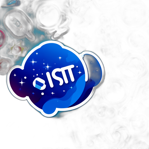 สติ๊กเกอร์ธีม NIST ที่มีสัญลักษณ์วิทยาศาสตร์และเทคโนโลยีที่น่าสนใจ