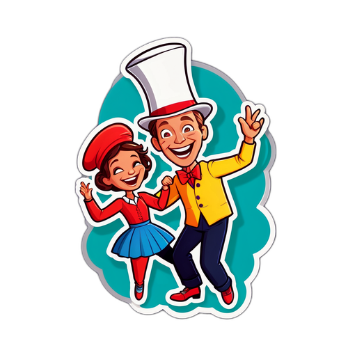 Klistermærke af Thomas Evers Poulsen i sjov hat