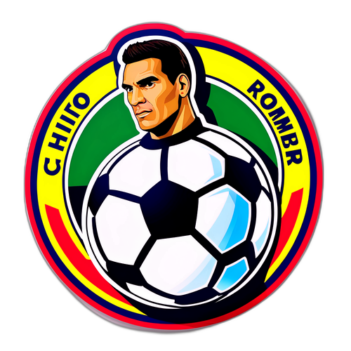 Diseño de balón de fútbol con el apodo Chiquito Romero y su posición como portero