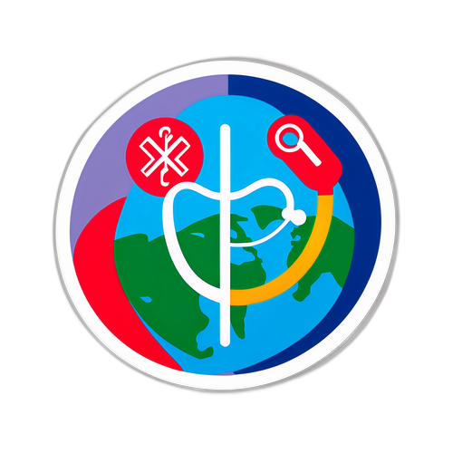 Health and Globe Emblem Sticker