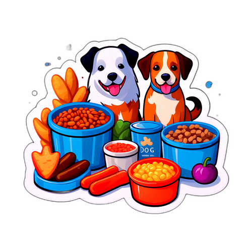 कुत्तों के लिए बढ़िया खाद्य सामग्री का स्टिकर