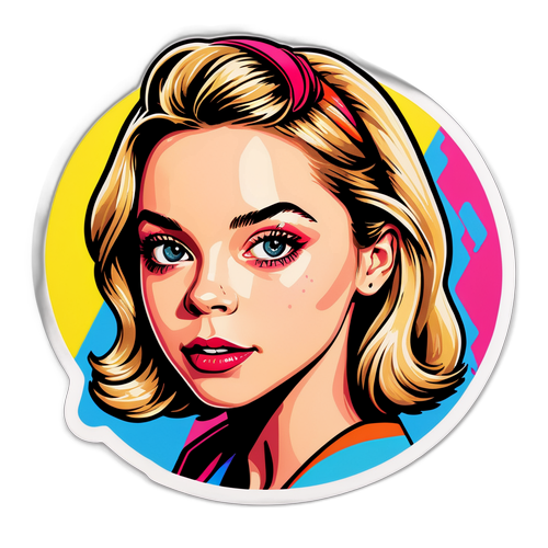 Adesivo in stile pop art di Sydney Sweeney
