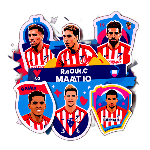 Thiết kế nhãn dán cho trận đấu Rayo – Atlético Madrid