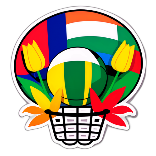 Stika ya Bendera za Uholanzi na Lithuania