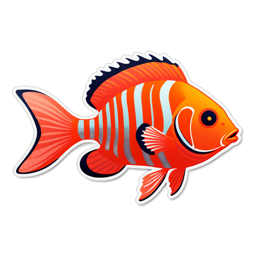 Vibrant Coral Fish Sticker