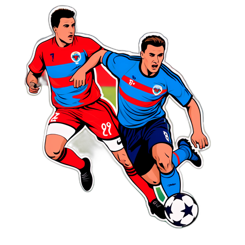 Samolepka s motivem fotbalového zápasu Zrinjski Mostar vs. Slovan Bratislava