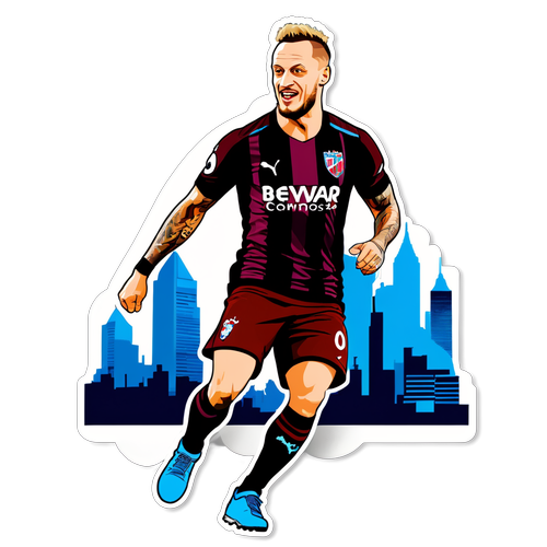 Il Calcio Usa Arnautovic: Scopri la Forza dell'Atletismo in una Sticker Dinamica!