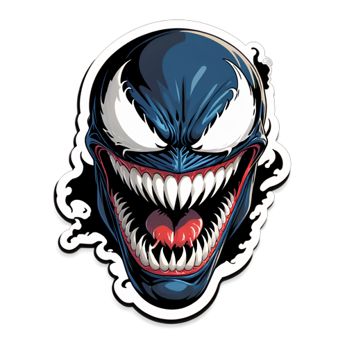 Shocking Venom Sticker Design: The Menacing Grin That Will Haunt You!