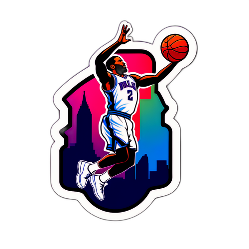 NBA Dunks Silhouette Sticker
