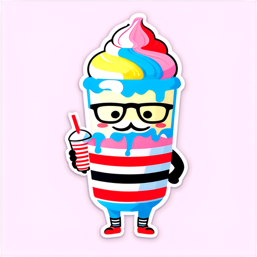 Söt milkshakefigur
