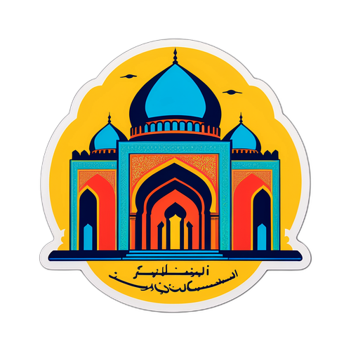 Силует Іранського музею архітектури в яскравих кольорах