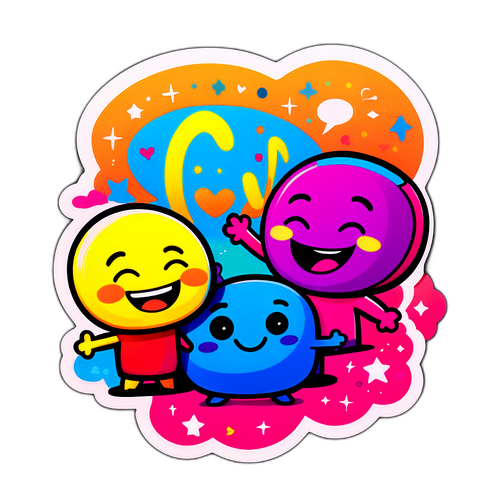 Masayang Sticker ng Kaibigan