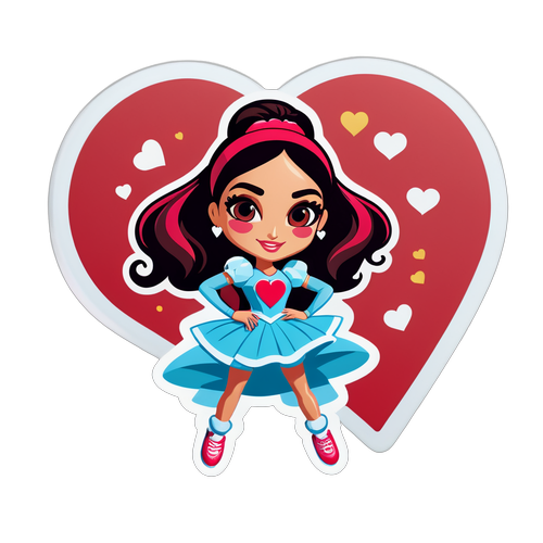 Fall in Love with Nikki Bella: Adorable Sticker Design that Captures Her Dancing Spirit!