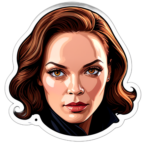 Sticker met portret van Rebecca Ferguson
