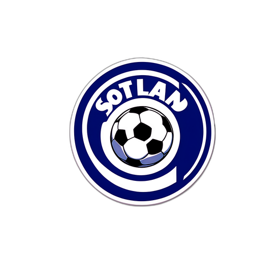 Minimalist Scotland Fußball Aufkleber