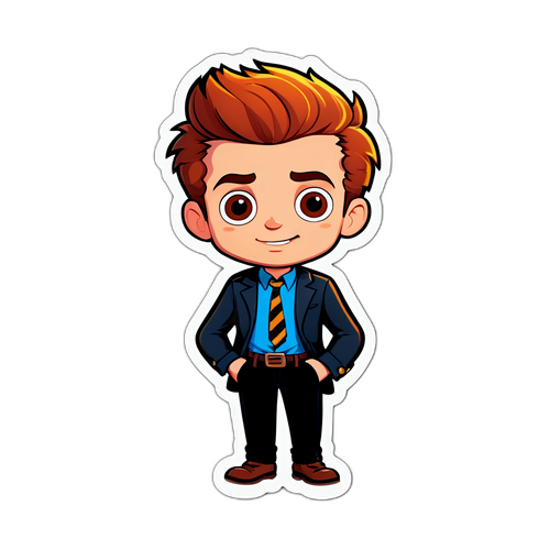Sticker z Jackiem Dohertym w stylu kreskówkowym