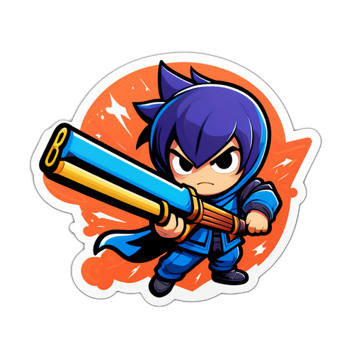 搞笑的角色武器貼紙
