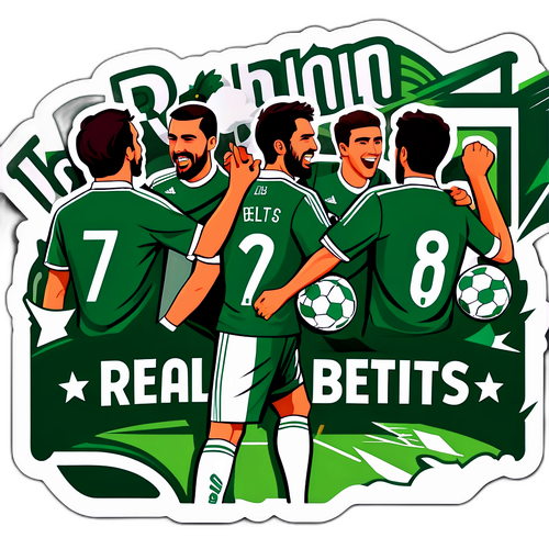 สติกเกอร์โลโก้เรอัล เบติสกับแฟนบอลเชียร์ในสนาม