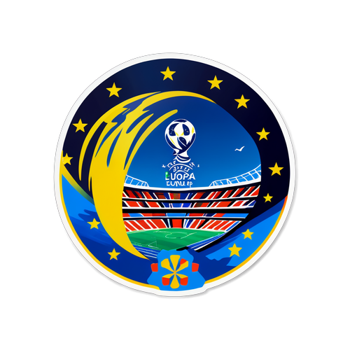 Sticker cu o scenă dintr-un meci Europa League