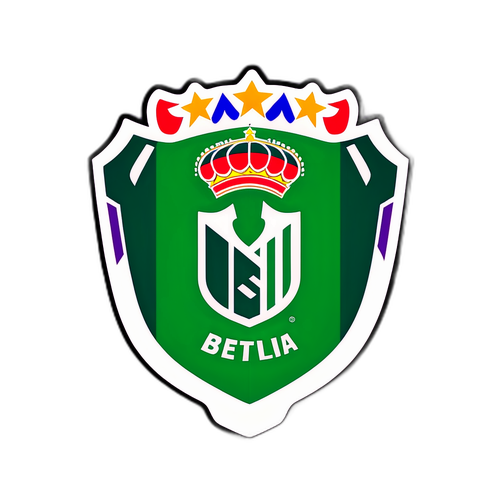 Interaktiivinen tarra Real Betisin ja Atlético Madridin logoilla