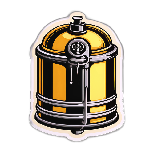 Metallinen pumppu, joka symboloi sitkeyttä ja historiaa