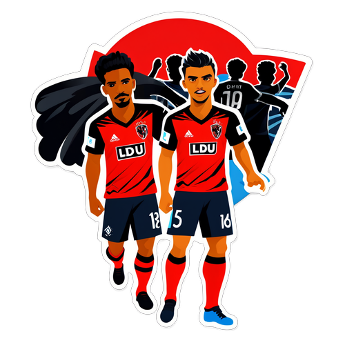 Flamengo vs LDU Quito Dramatic Match Illustration