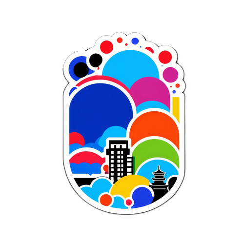 東京藝術イベントのカラフルなデザイン