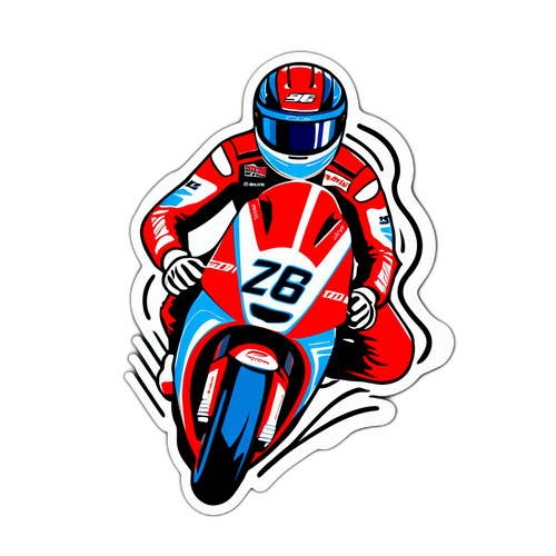 Sticker med Ken Sema i racingskrud