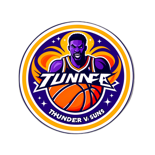 Thunder vs Suns Basketball Rivalry Sticker