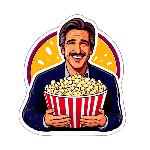 Komisk Klistermærke med Dermot Mulroney