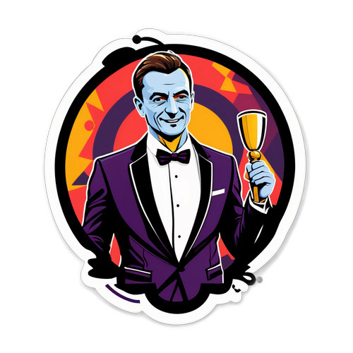 Stylowy i elegancki Krzysztof Ibisz z kieliszkiem