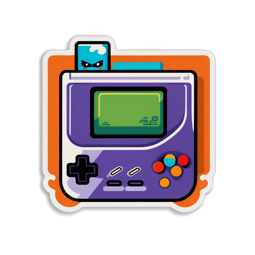 Retro Oyun Konsolu Sticker Tasarımı