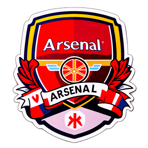 Stiker Bertema Arsenal dengan Lambang Klub