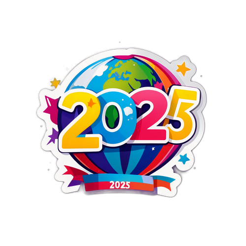 Atraente adesivo de 2025 Globo Retrospectivo