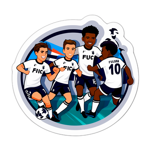 Aufkleber von Tottenham und FC Fulham im Derby