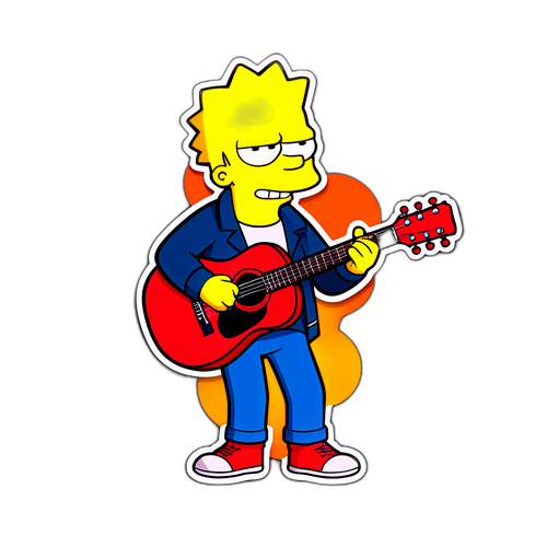 Sticker van Bart Kaëll met gitaar en 'Sing along!'
