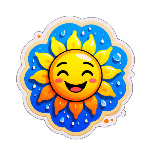 Masayang Sticker ng Panahon