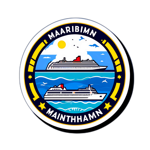 Mariehamn ja KTP logot, loistava merimaisema pelin taustalla