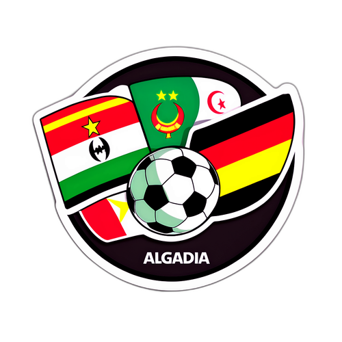 Sticker van de Rivaliteit tussen Uganda en Algerije