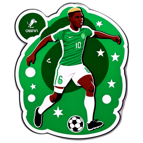 Adesivo del calciatore nigeriano Osimhen