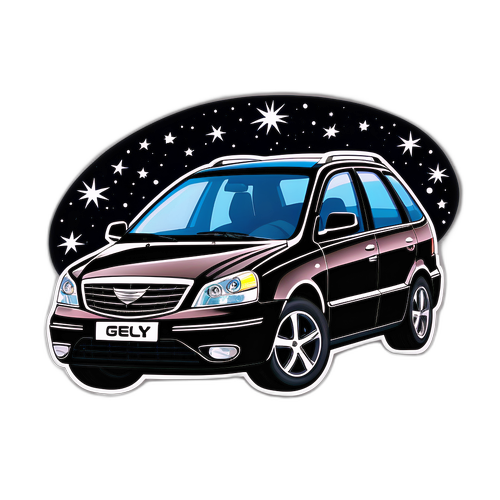 Элегантный автомобиль Geely Galaxy с сияющими звездами