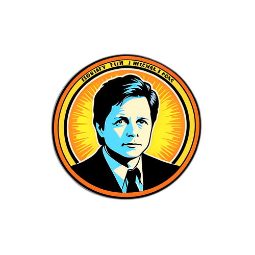 Michael J. Fox Retro Badge