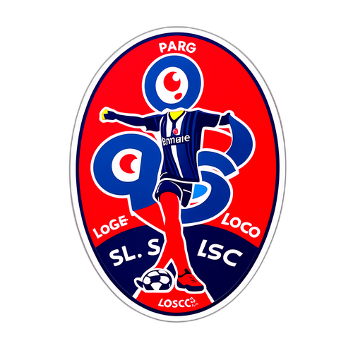 Thiết kế nhãn dán cho trận đấu PSG và LOSC
