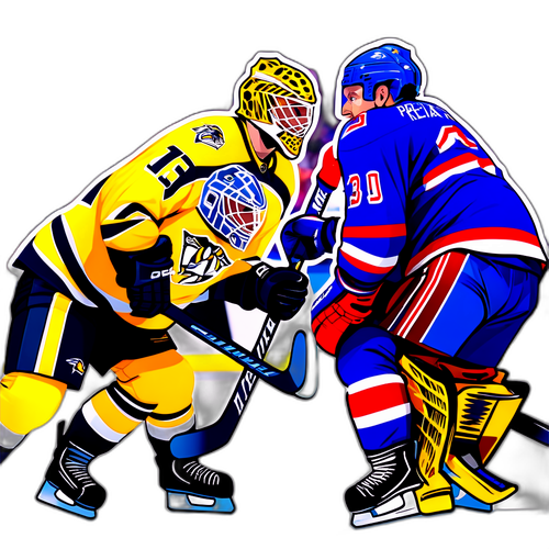 Rangers vs. Predators Face-Off Sticker