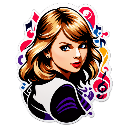 Die magische Verbindung: Ein Taylor Swift Sticker, der die Freude an Musik lebendig macht!