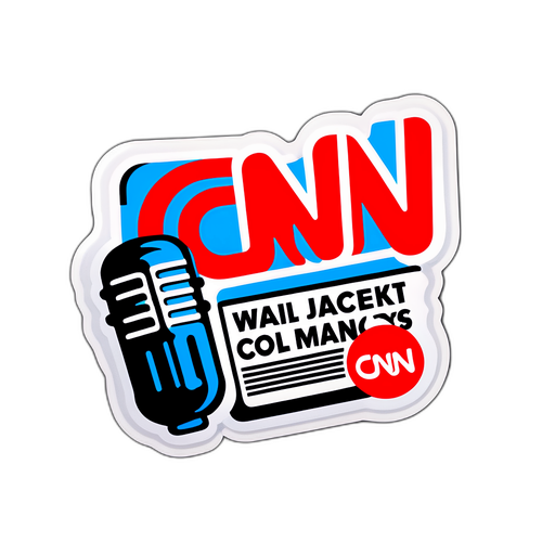 Moderní nálepka CNN s elegantním designem