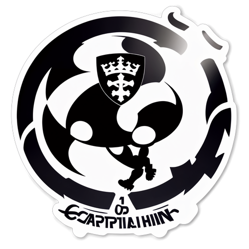 Sticker des Corinthians avec l'emblème de l'équipe et un ballon en action
